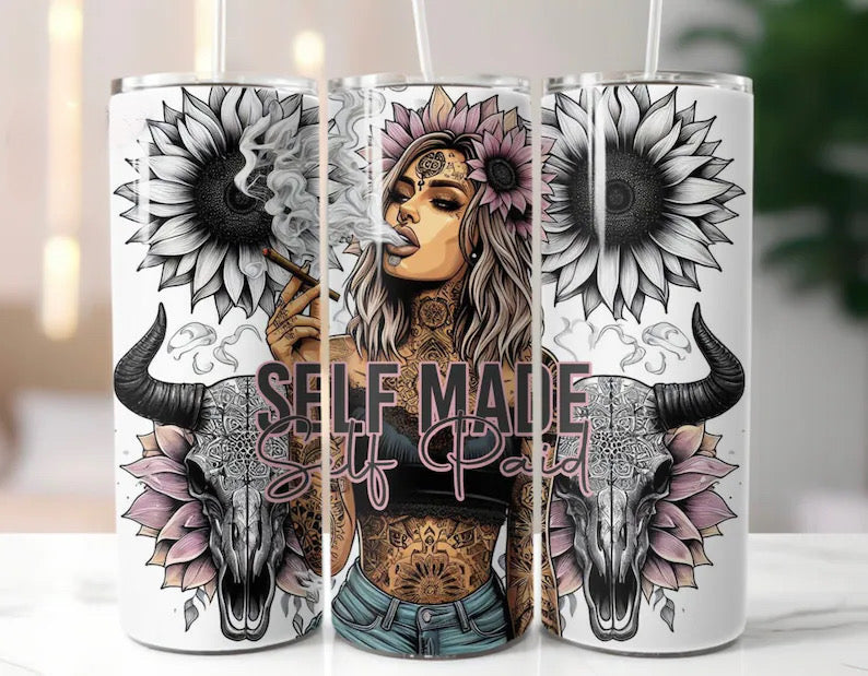 Tattoed Self Made Self Paid Tumbler