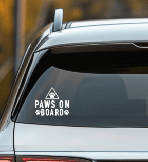 Paws On Board Decal Personalized