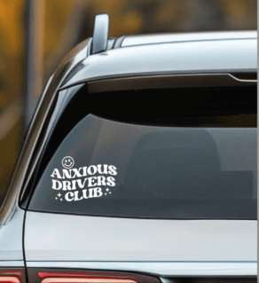 Anxious Drivers Club Decal Personalized