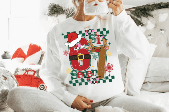 Christmas 6 7 Adult Sweatshirt (up to 5X)
