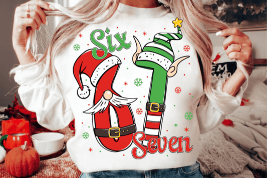 Christmas 6 7 Adult Sweatshirt (up to 5X)