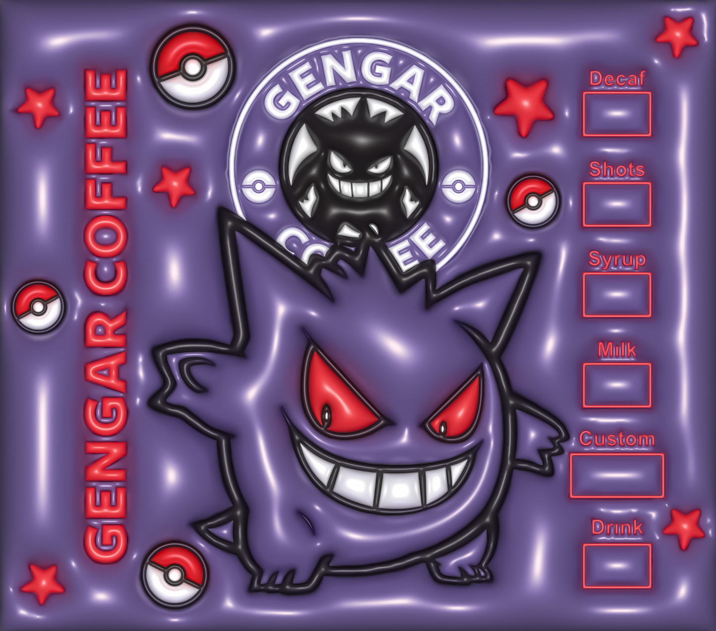 Pokemon Tumbler-Inflated Gengar