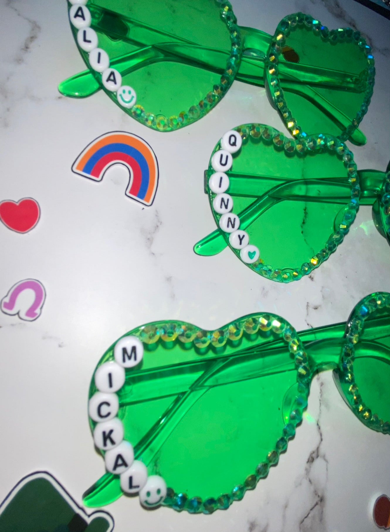 Heart St. Patrick's Day Sunglasses Personalized Sunnies