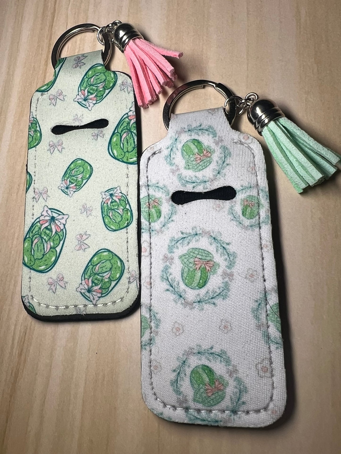 Chapstick/Lighter Holder Keychain Pickle Babe