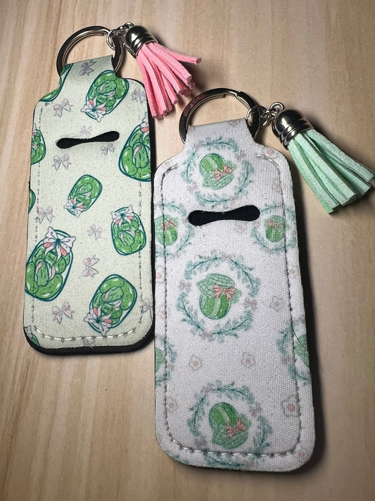 Chapstick/Lighter Holder Keychain Pickle Babe