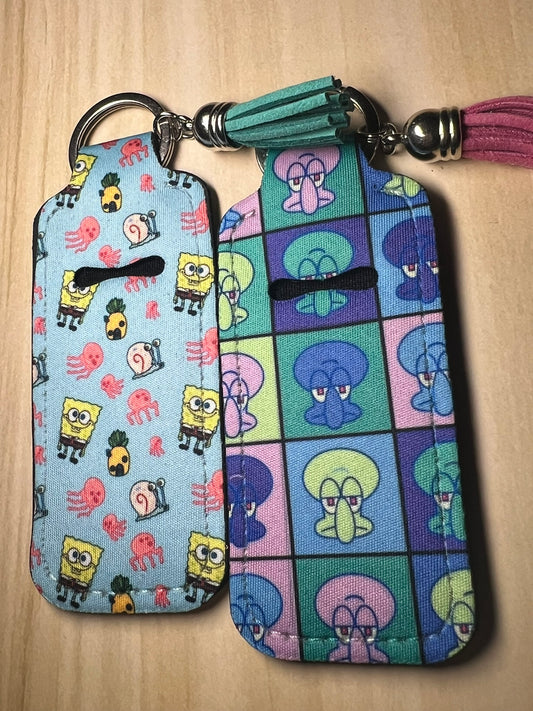 Chapstick/Lighter Holder Keychain Spongebob Inspo Art
