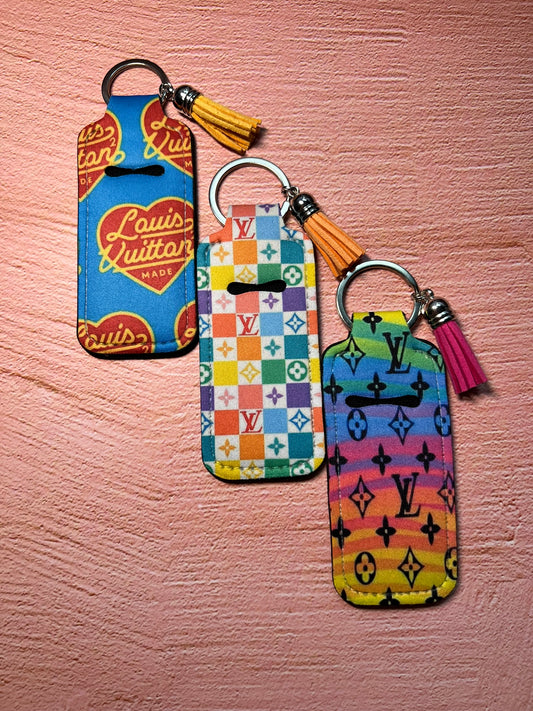 Limited Edition Designer Art Inspo Chapstick/Lighter Holder Keychain