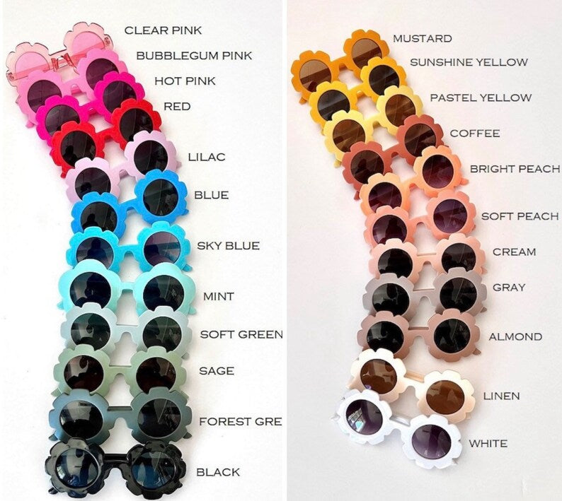 Customized Rainbow Love Flower Sunnies Sunglasses