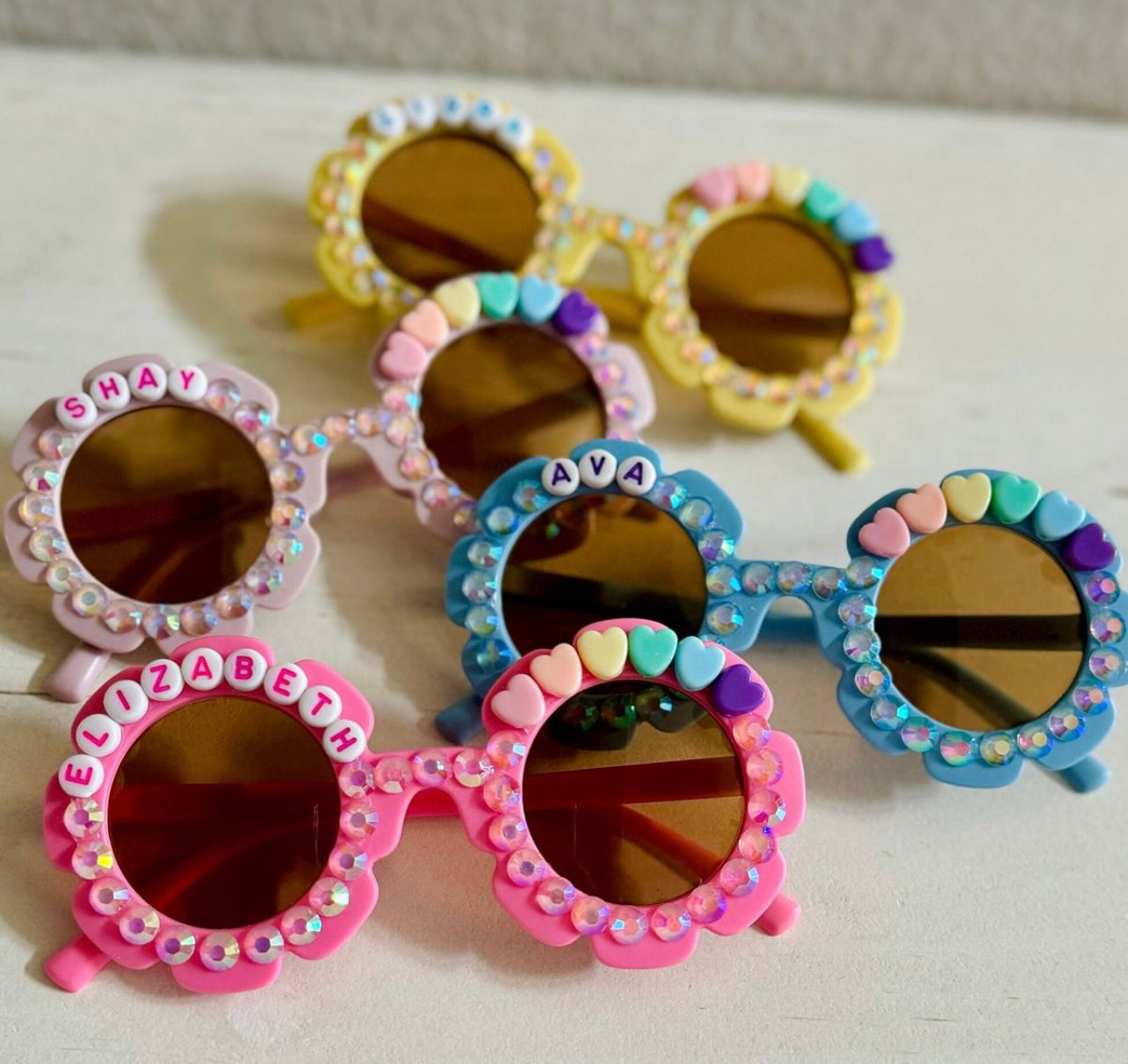 Customized Rainbow Love Flower Sunnies Sunglasses