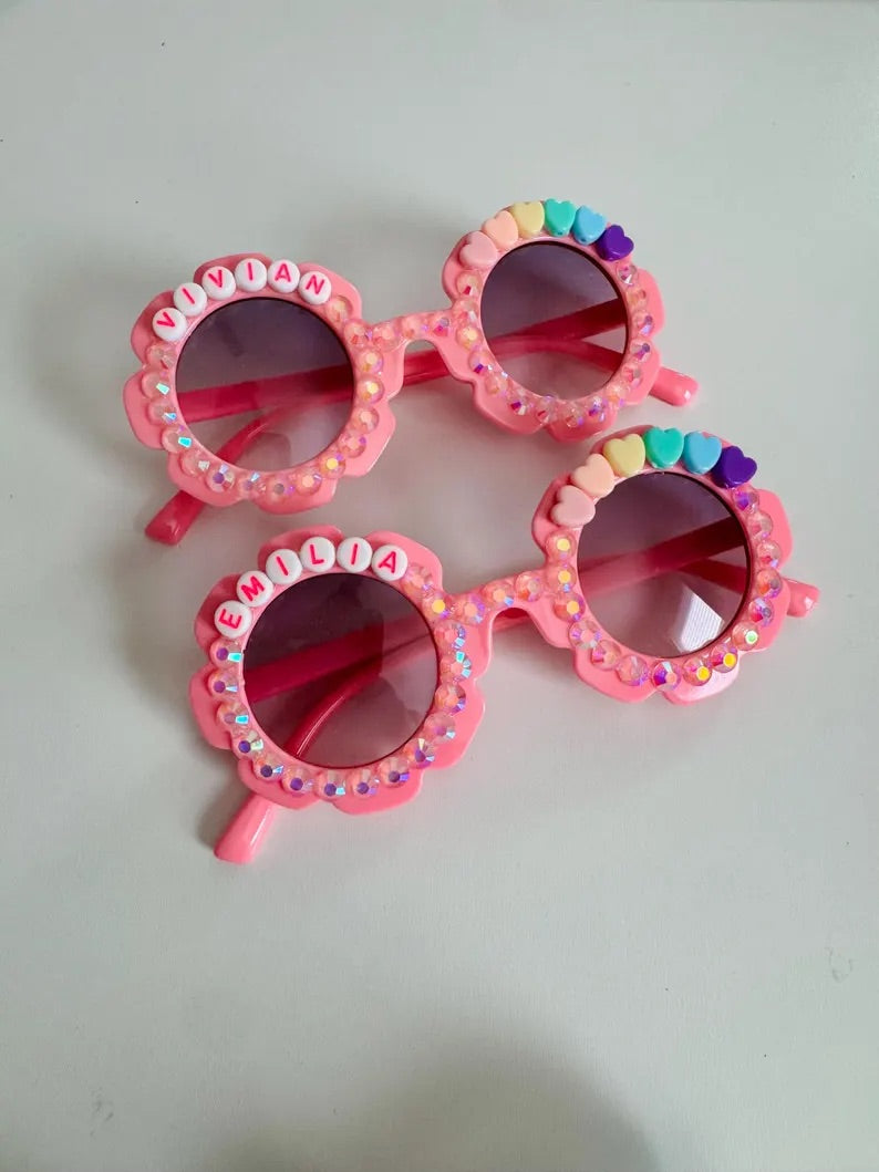 Customized Rainbow Love Flower Sunnies Sunglasses