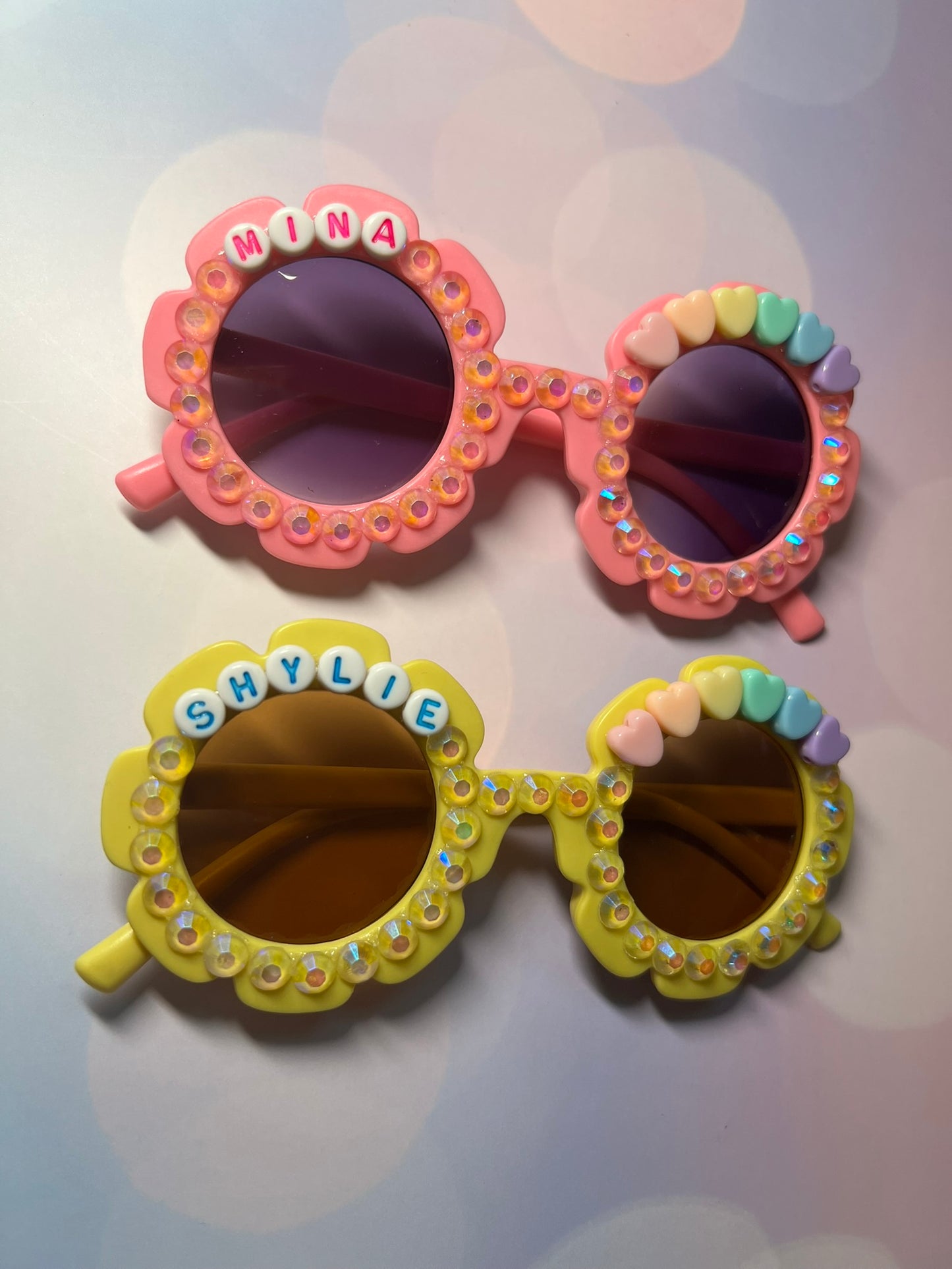 Customized Rainbow Love Flower Sunnies Sunglasses