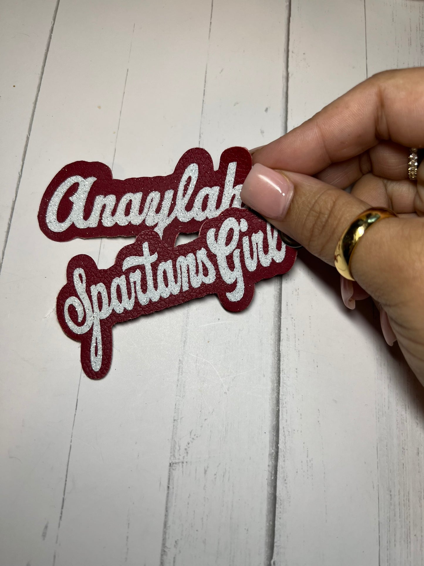 Custom Faux Leather Keychain with Matching 4 inch Cheer Pom Pom (40 color combos available!) – The Perfect Personalized Holiday/Christmas Gift!
