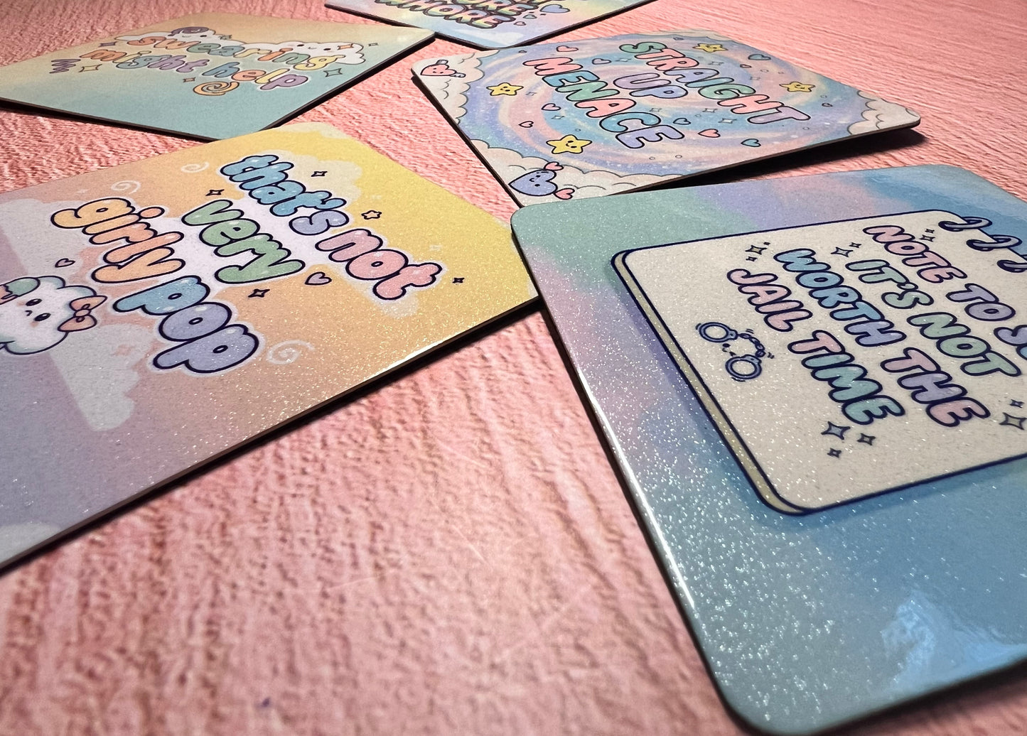 Late Diagnosis Club Glittered 3x3 Flat Fridge Magnet, Locker Magnet