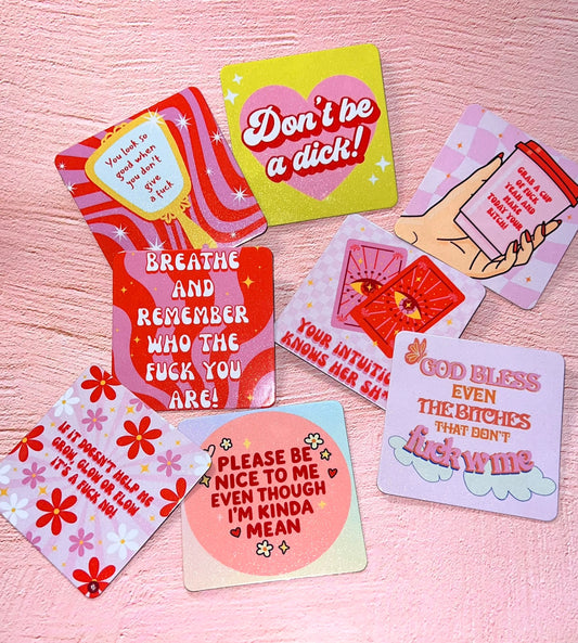 Little Reminders Glittered 3x3 Flat Fridge Magnet, Locker Magnet