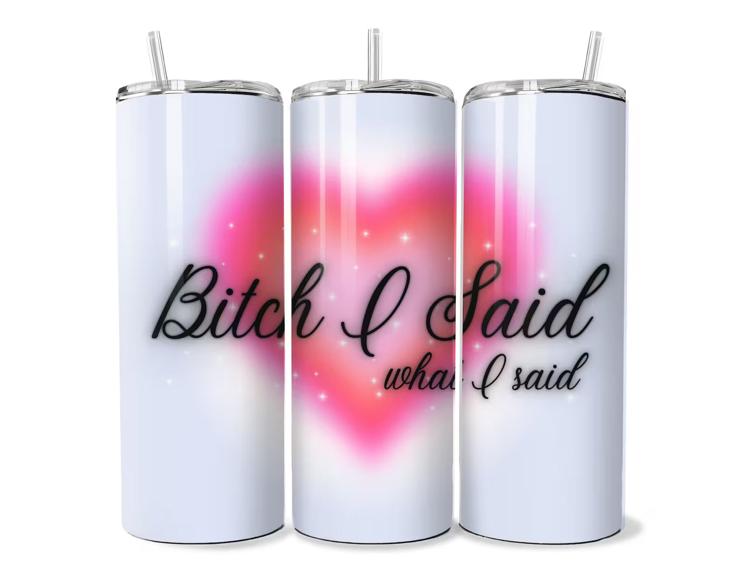 Airbrushed Heart Doja/Swiftie Tumbler