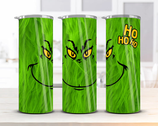 Green Ho Ho Ho Grinch Christmas Tumbler