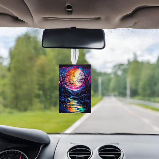 Vibrant Watercolor Painting Car Air Freshener, Car Freshie, Car Freshy, Car decoration