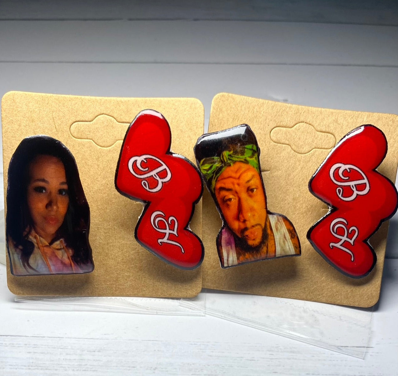 Custom Couple's Photo Valentine's Croc Charm Set