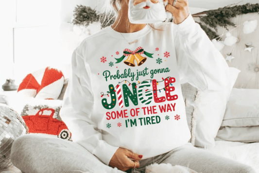 Christmas Jingle Some Of The Way Adult Sweatshirt (up to 5X)