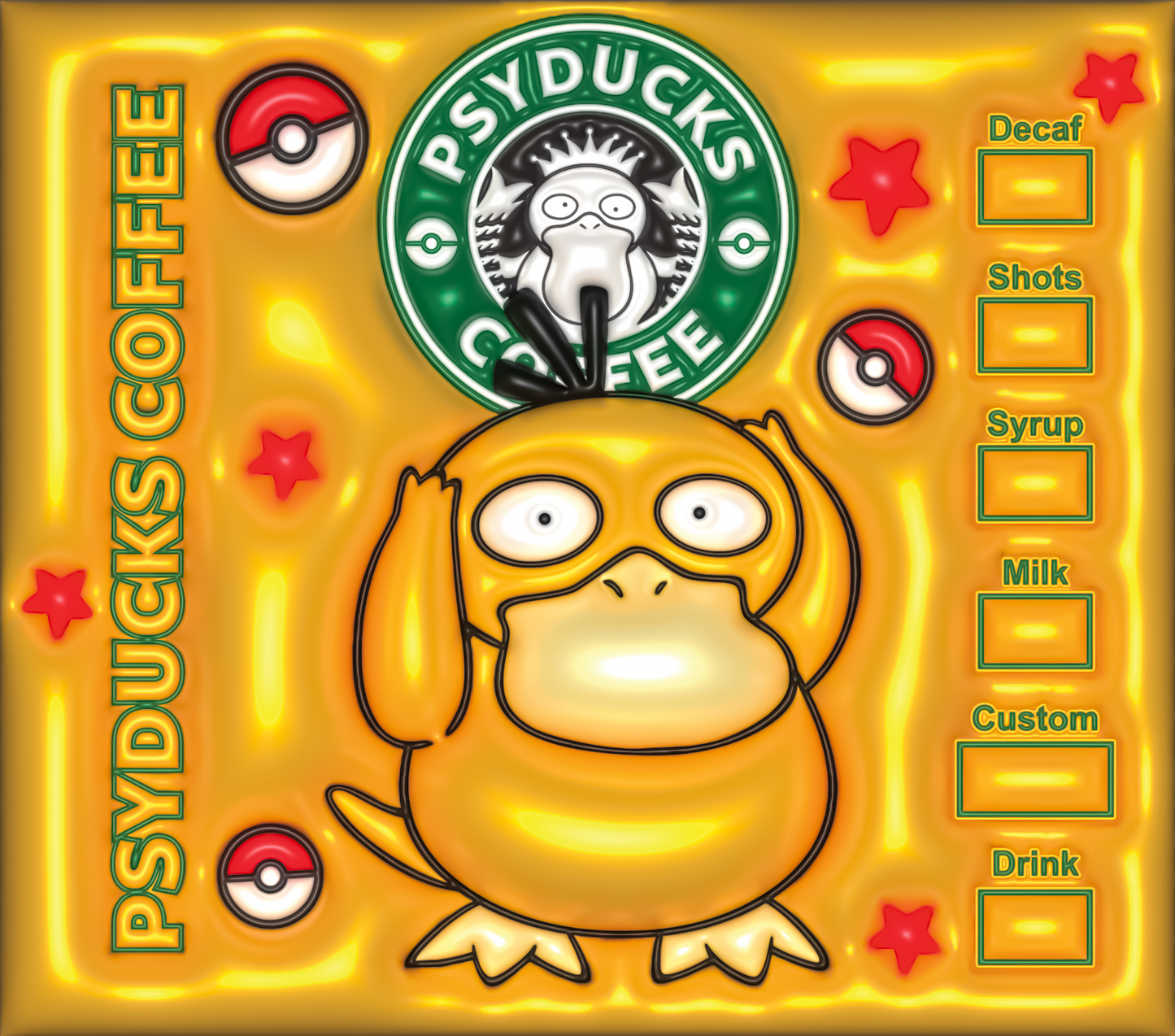 Pokemon Tumbler-Inflated Psyducks