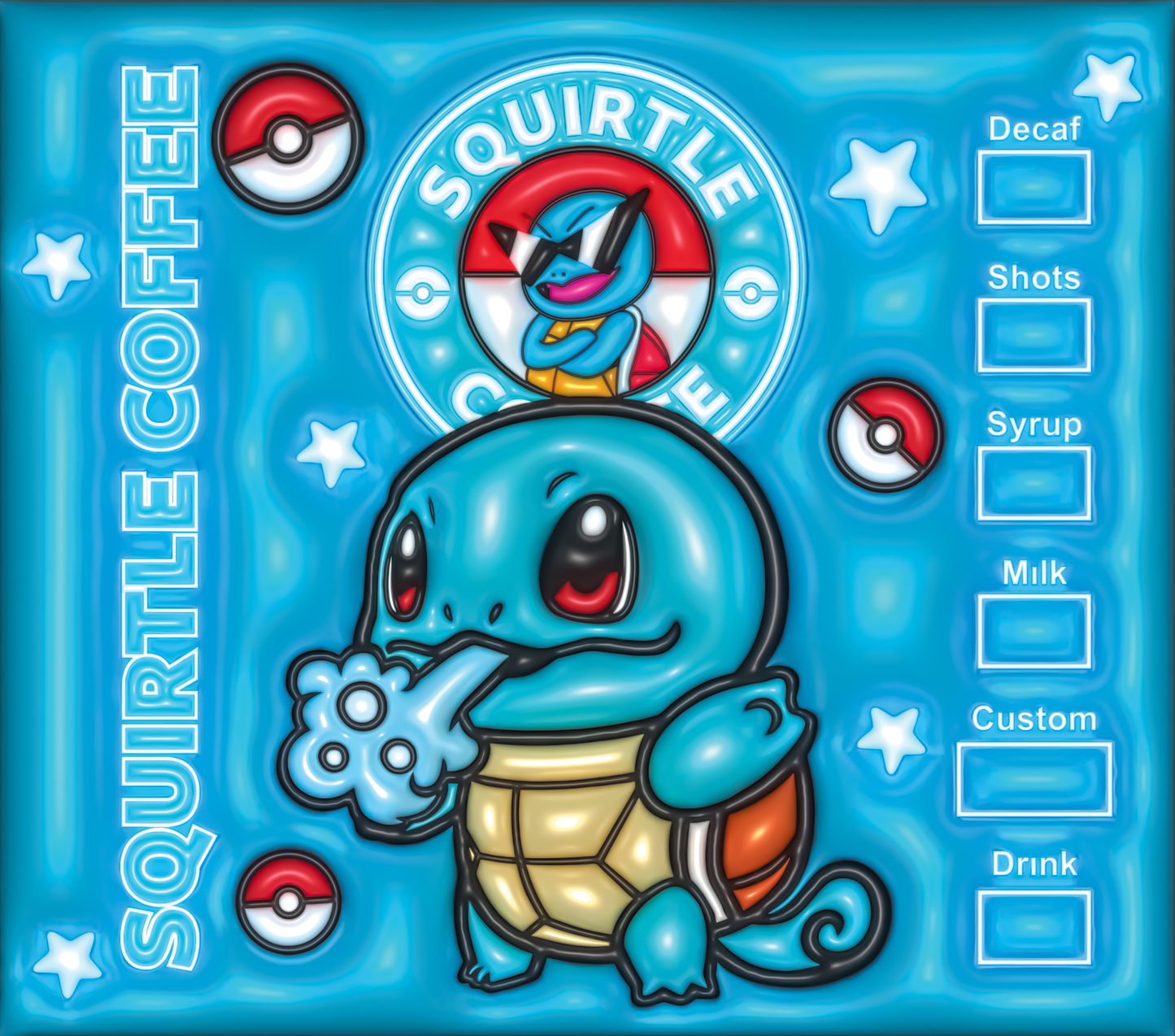 Pokemon Tumbler-Inflated Squirtle