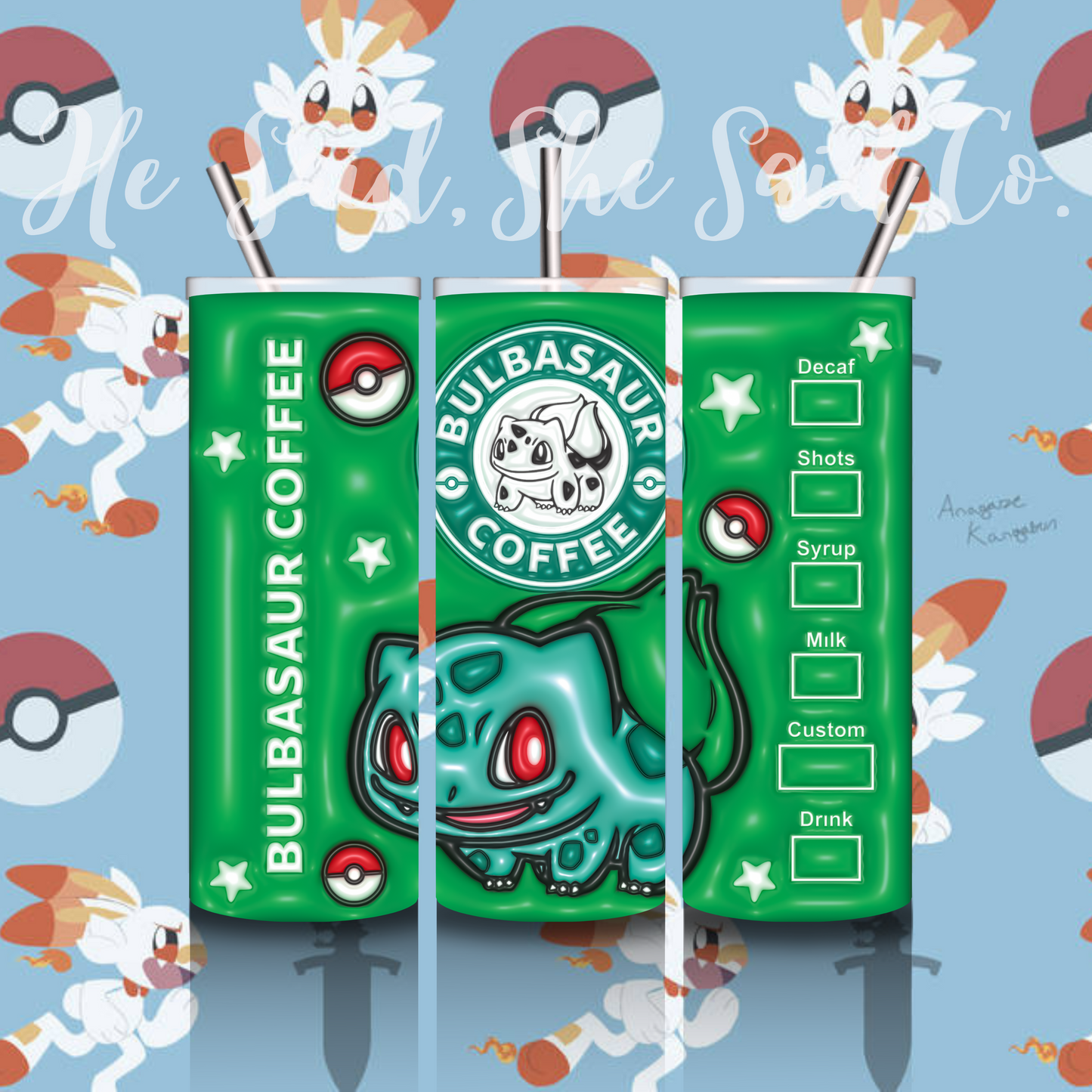 Pokemon Tumbler-Inflated Bulbasaur