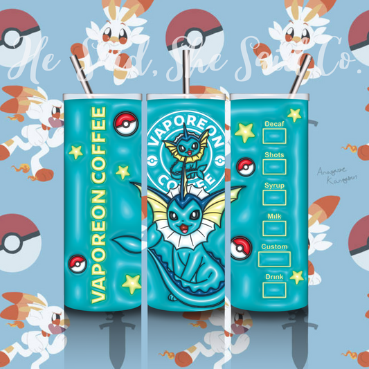 Pokemon Tumbler-Inflated Vaporeon