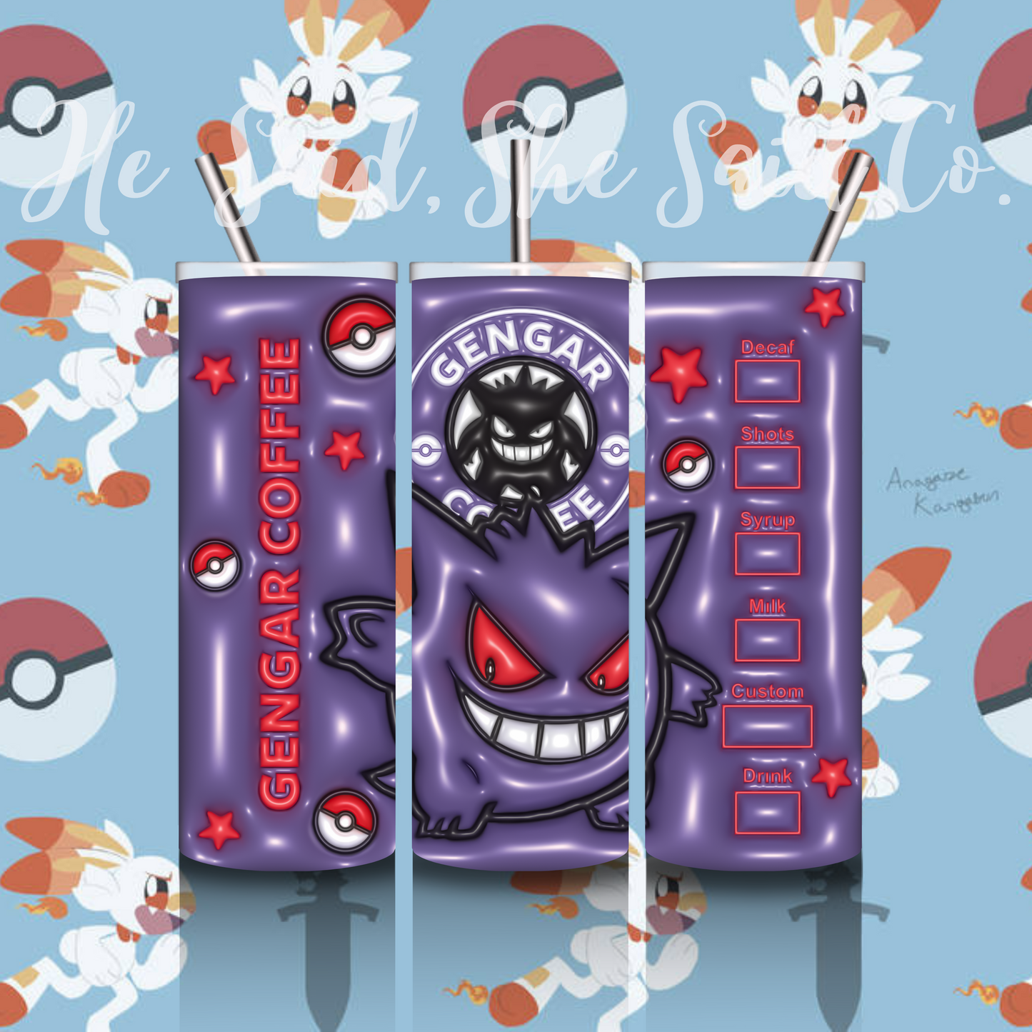 Pokemon Tumbler-Inflated Gengar