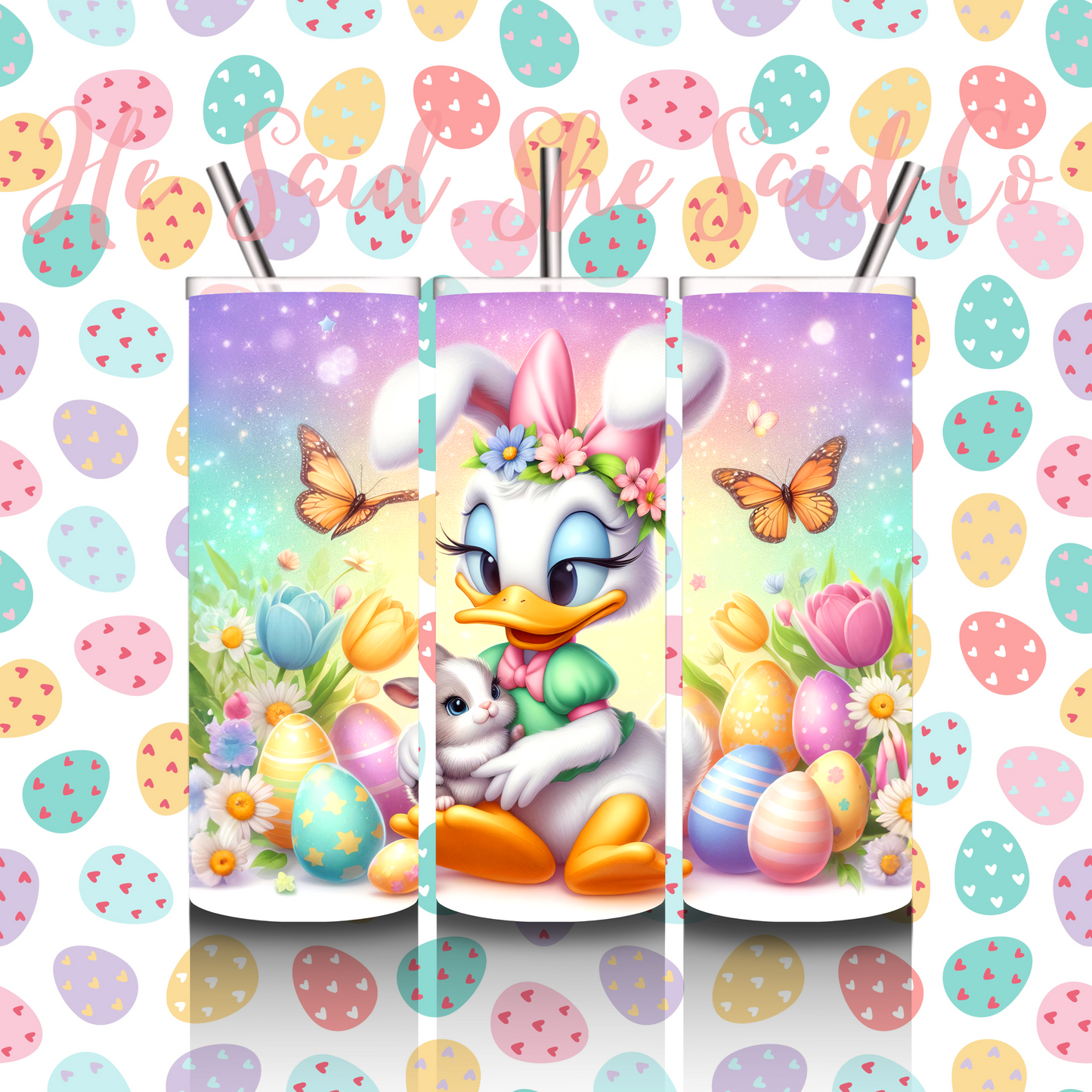 Bunny Daisy 2 Easter Tumbler