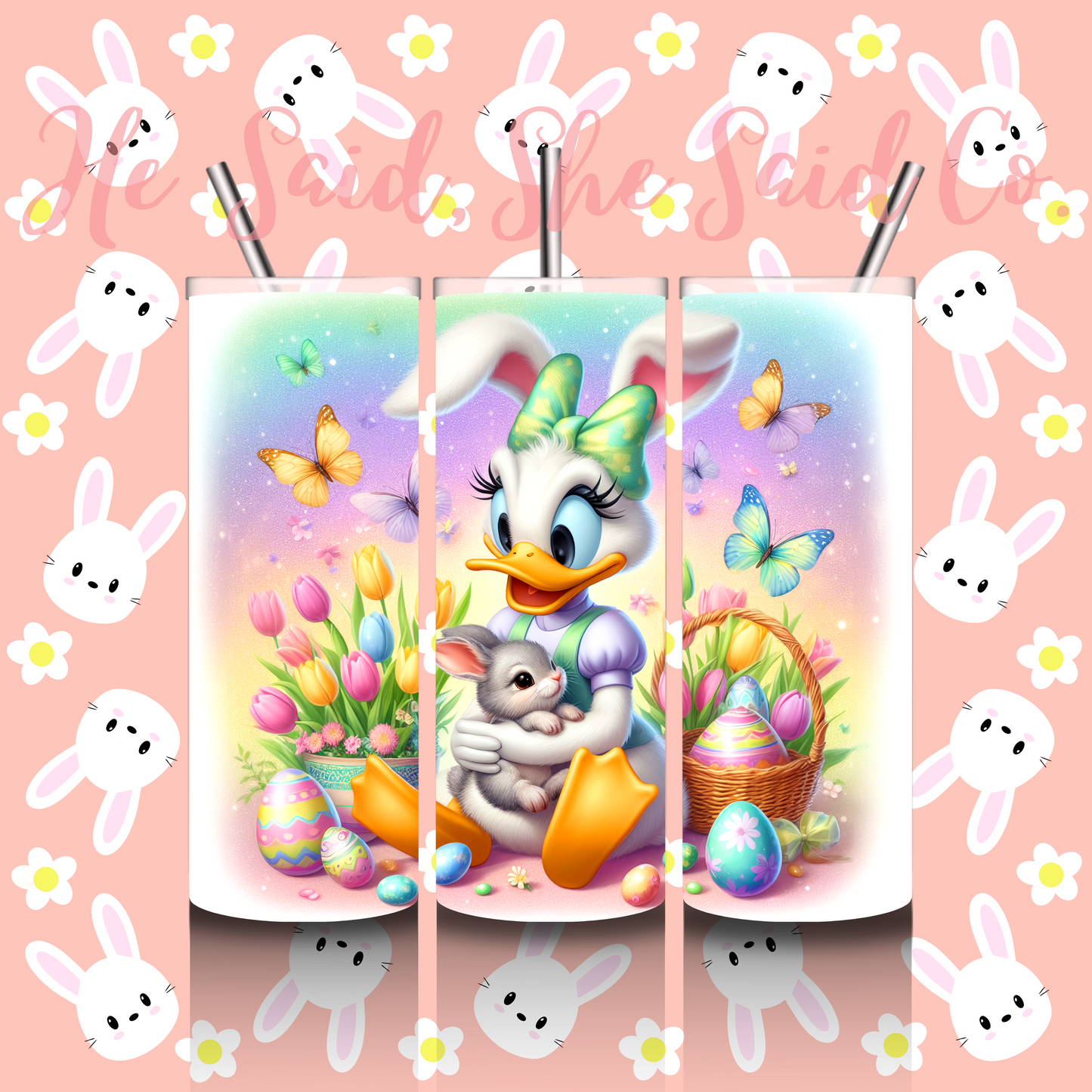 Bunny Daisy 1 Easter Tumbler