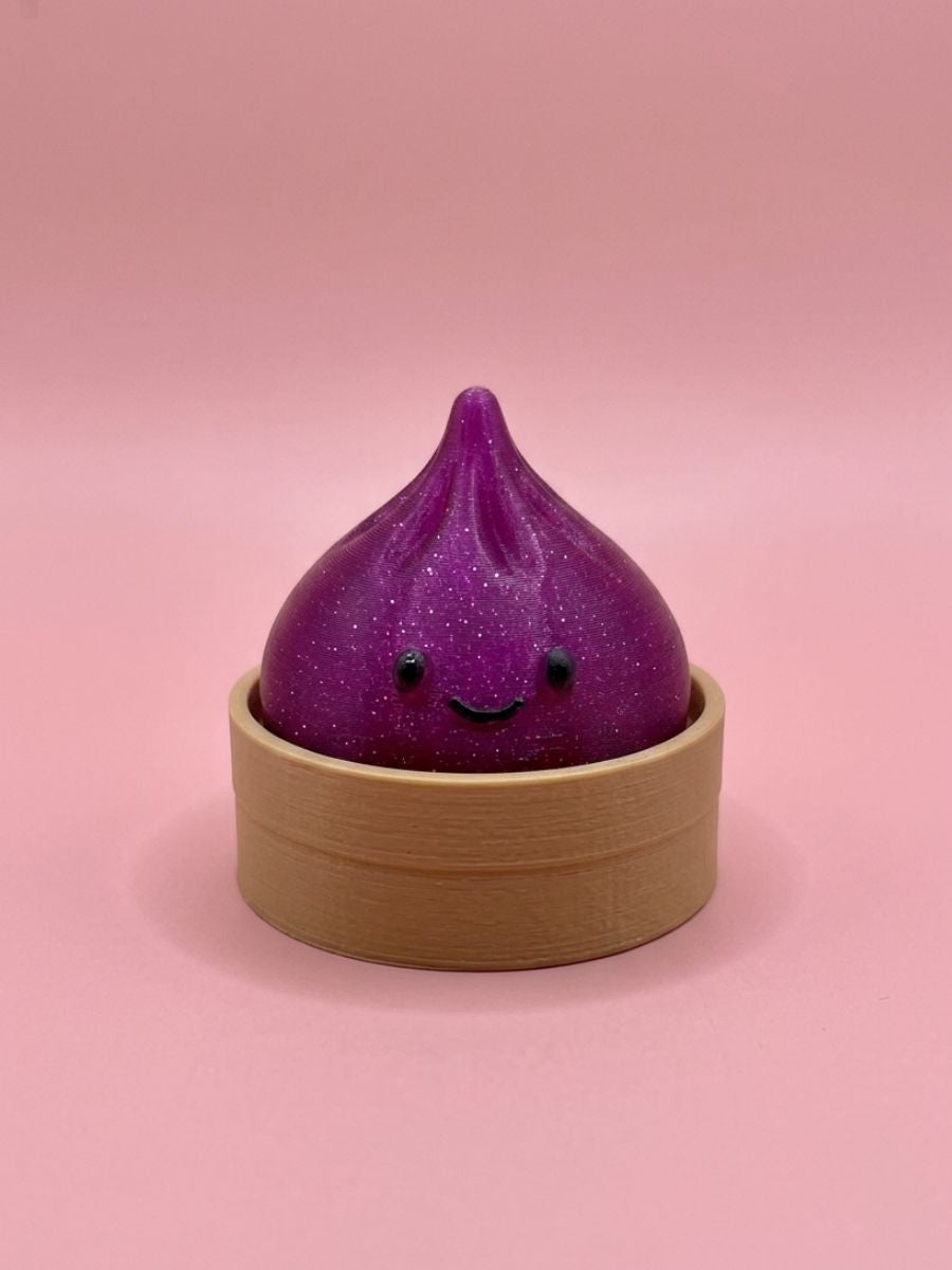 Glitter Mini Dumpling Clicker Fidget Keychain