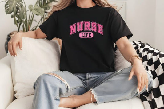 Nurse Life Varsity Tee (up to 5X) 5.6.25