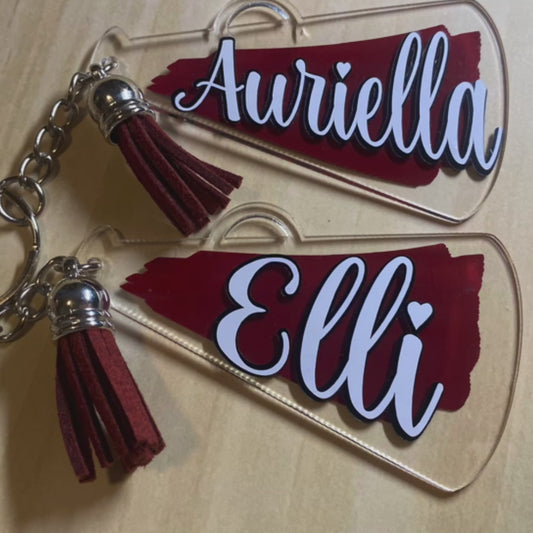 Personalized Megaphone Cheer Keychain with Bracelet