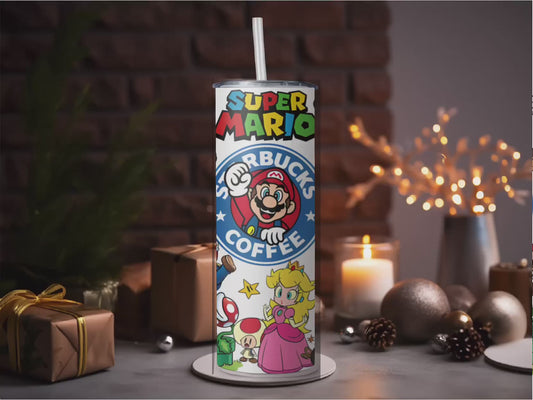 Starbies Inspo Mario Character Tumbler