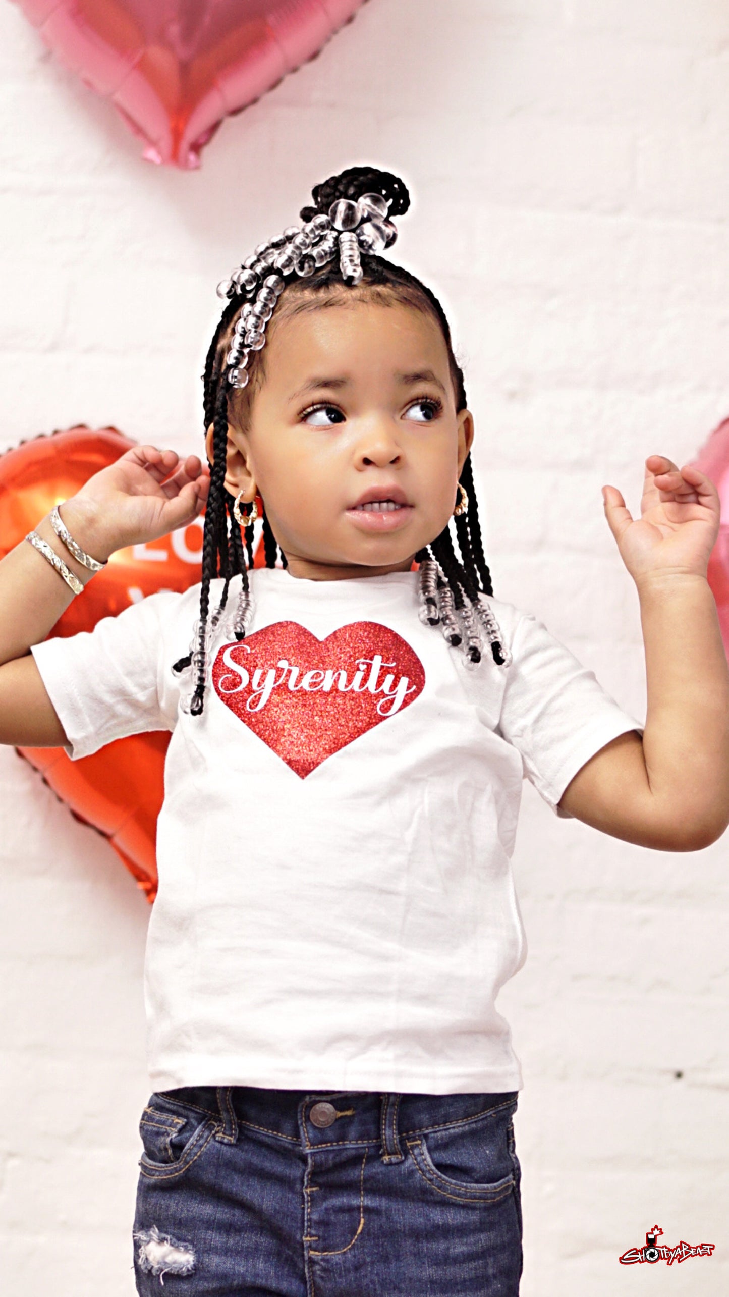 Baby/Kid’s Valentine Name Heart Tee