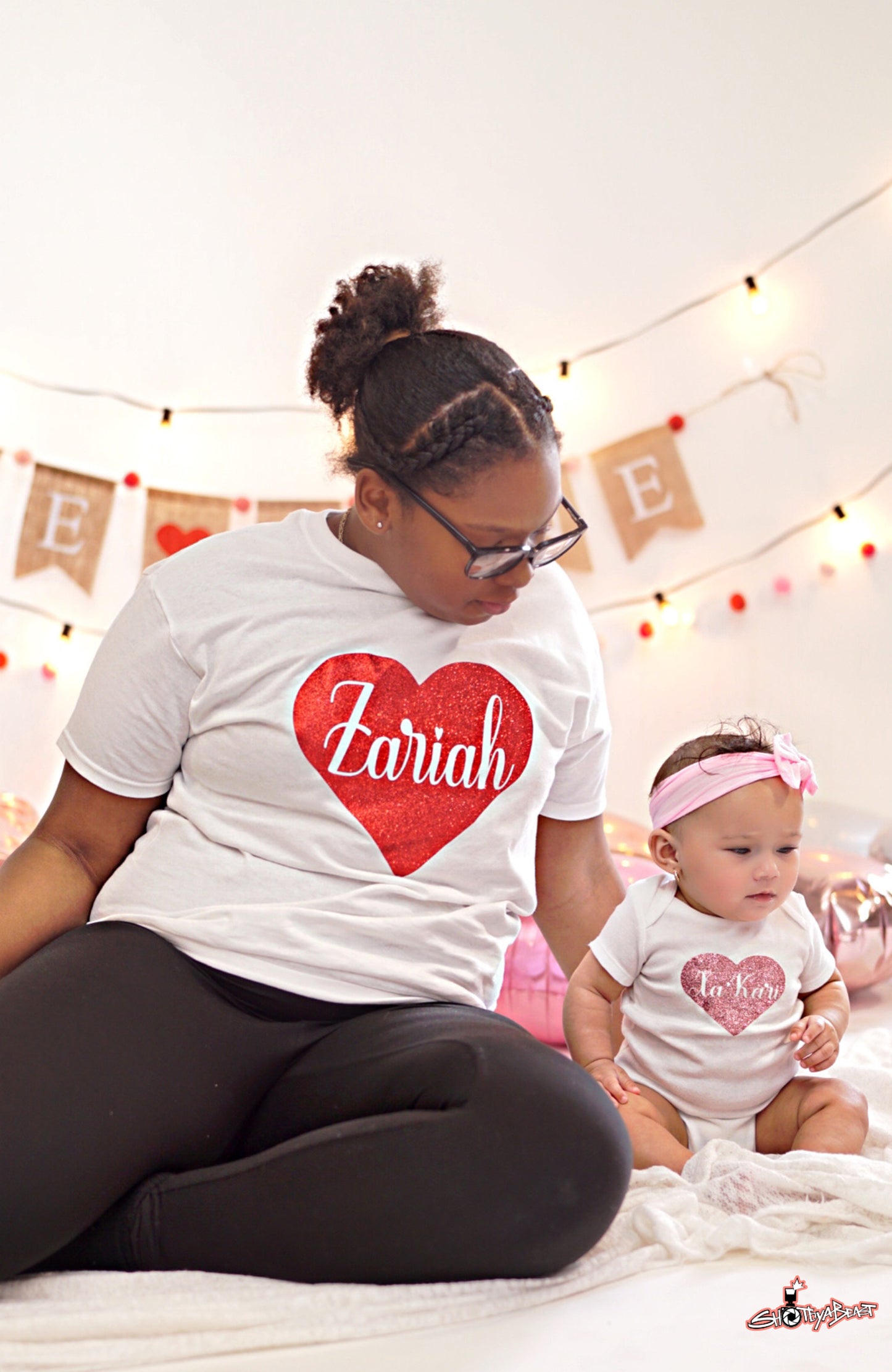 Baby/Kid’s Valentine Name Heart Tee