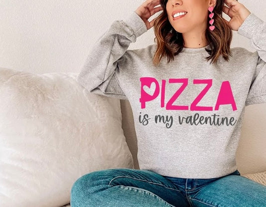 Adult Valentine Pizza Sweatshirt (up to 4X)