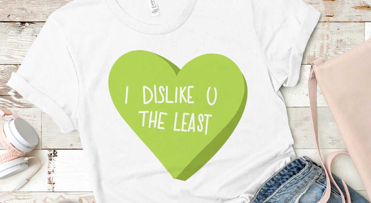 Kid’s Valentine I Dislike You Candy Heart Tee