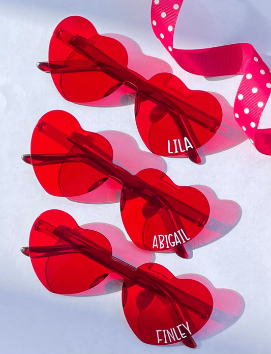 Heart Valentines Day Sunglasses Personalized Sunnies