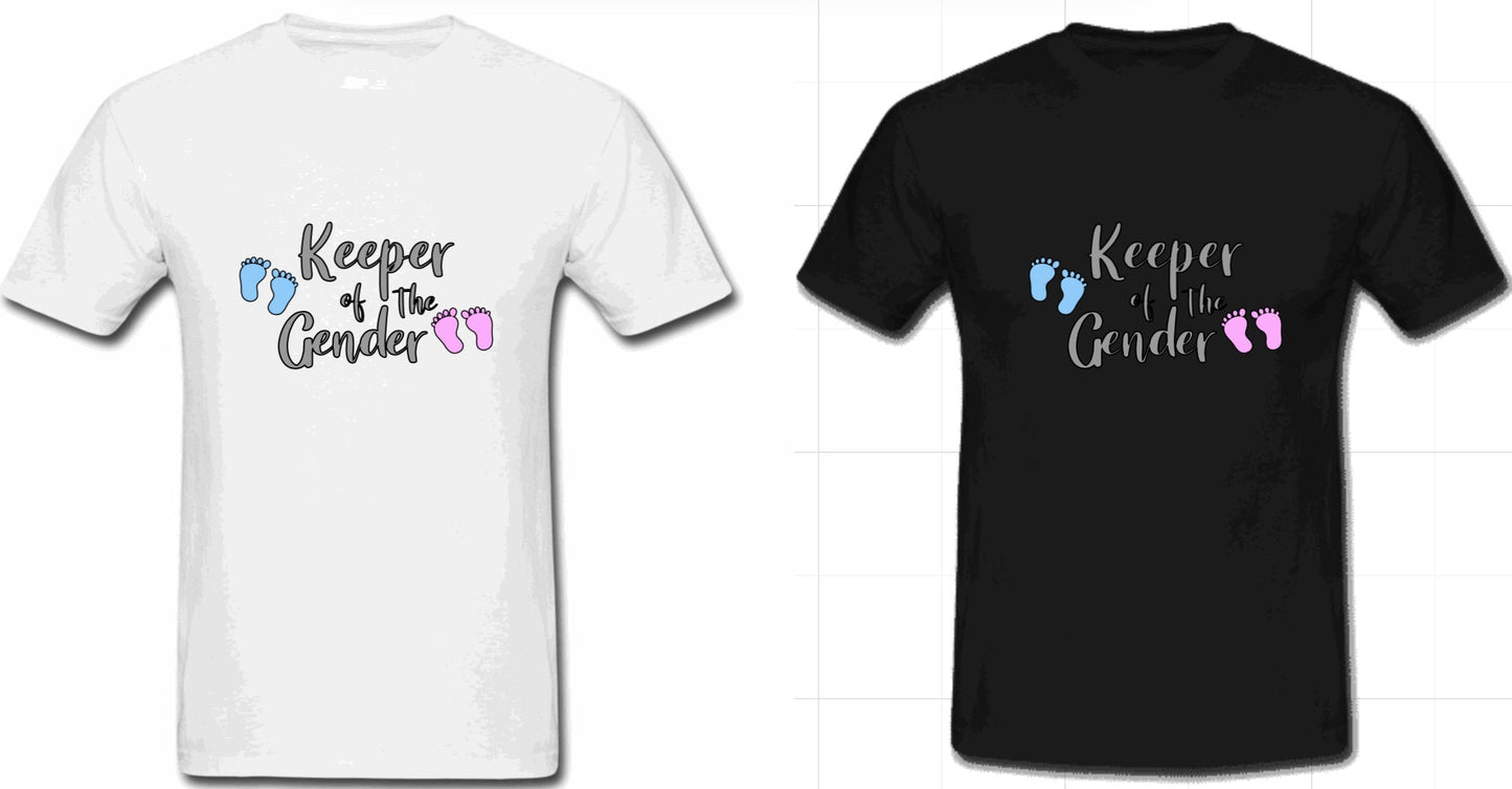 Gender Reveal Keeper of the Gender TShirt Baby Shower