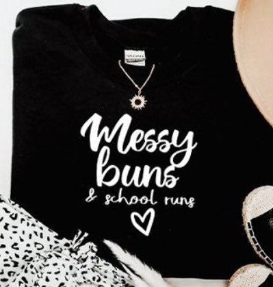 Mom Mama Mommy Tee Tshirt Messy Buns Extended Sizes Available