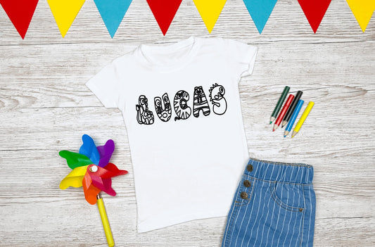 Coloring Tee Kids Personalized Monster